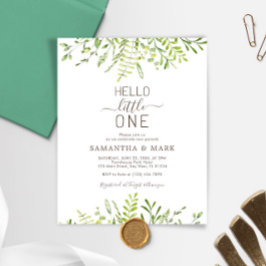 Papier Budget Hello Little One Baby shower Invitation