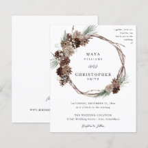 Budget Hiver Blanc Floral & Pin Mariage Wreath