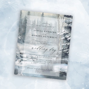 Papier Budget hiver faire-part de mariage des forêts de m