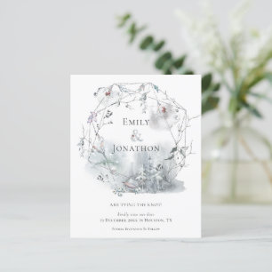 Papier Budget Hiver Foliage Noms Mariage Enregistrer La D