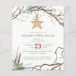 Papier Budget hiver forêt de vacances invitation