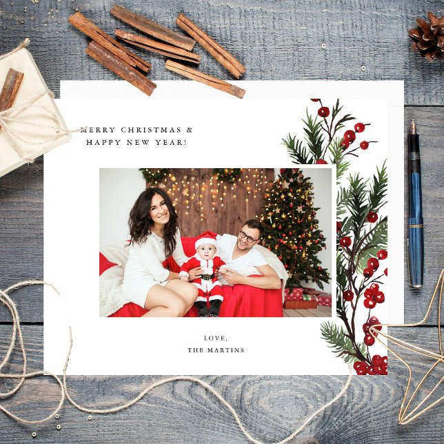 Papier Budget Holly Berry H Photo Holiday ou Noël (Créateur téléchargé)