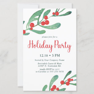 Papier Budget Holly Company Fête Invitation
