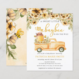 Papier Budget Honeybee Baby Shower Invitations