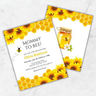 Papier Budget Honeypeb Maman to Bee Baby shower Invitatio