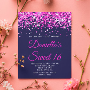 Papier Budget Hot rose Parties scintillant Marine Sweet 1
