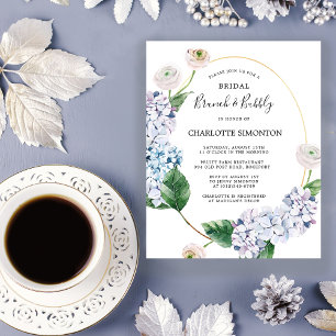 Papier Budget Hydrangea Rose Brunch Bubbly Invitation