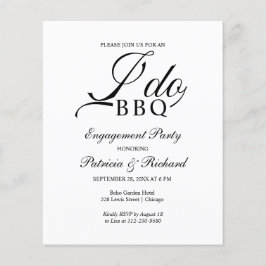 Papier Budget I DO BBQ Engagement Invitations de la parti