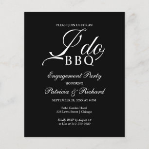 Papier Budget I DO BBQ Engagement Invitations de la parti