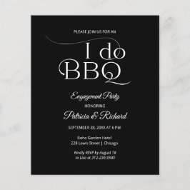 Papier Budget I DO BBQ Engagement Party Invitation