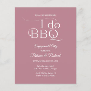 Papier Budget I DO BBQ Engagement Party Invitation