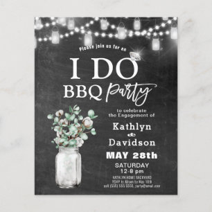 Papier BUDGET I FAIRE Fiançailles Eucalyptus BBQ Invitati
