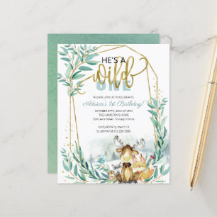 Papier Budget Il est un sauvage une première invitation d