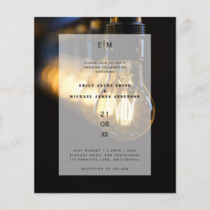 Papier Budget Industrial Edison lumières Mariage entrepôt
