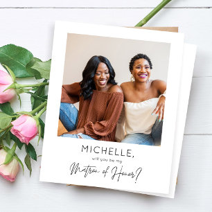 Papier Budget Instan Photo Be My Matron of Honor Proposit