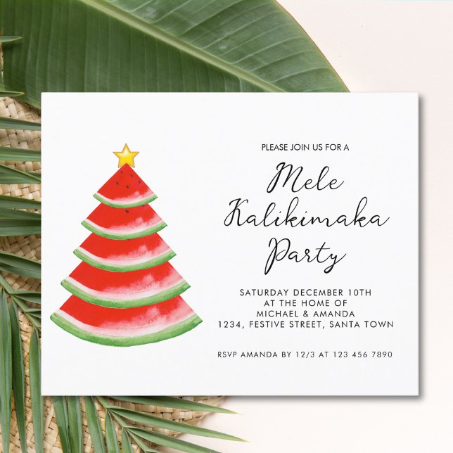 Papier Budget Invitation du parti Mele Kalikimaka (Créateur téléchargé)