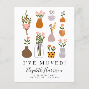 Papier Budget J'ai déplacé des Plantes Boho Moving Faire-