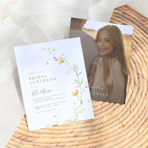 Papier Budget Jaune Fleur sauvage Boho Fête des mariées p