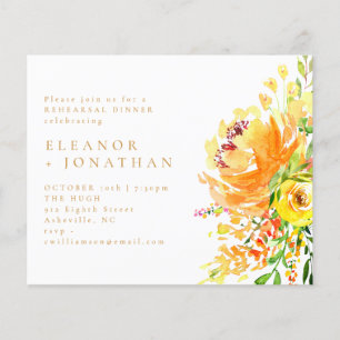 Papier Budget Jaune Plaisance Dîner Invitation