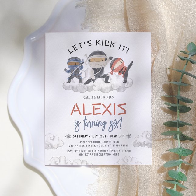 Papier Budget Jetons-le à Ninja Martial Arts Anniversaire (Créateur téléchargé)