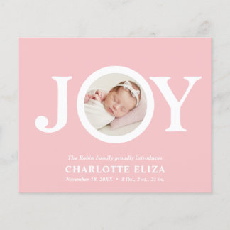 Papier BUDGET Joy Pink CHIC Photo Baby First Christmas