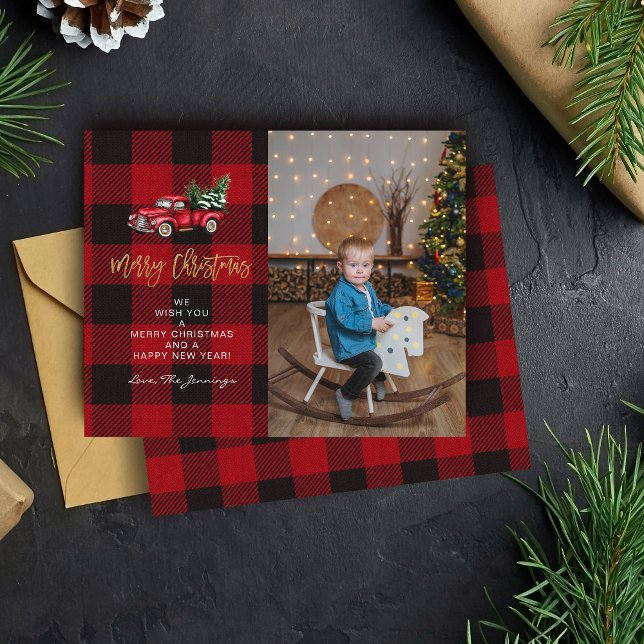 Papier Budget Joyeux Camion de Noël & Buffalo C Photo (Créateur téléchargé)