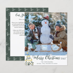 Papier Budget Joyeux Noël Arbre photo Année d'examen