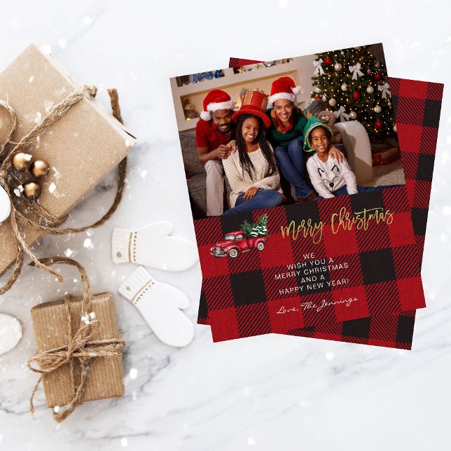 Papier Budget Joyeux Noël Camion & Photo de Buffle H (Créateur téléchargé)