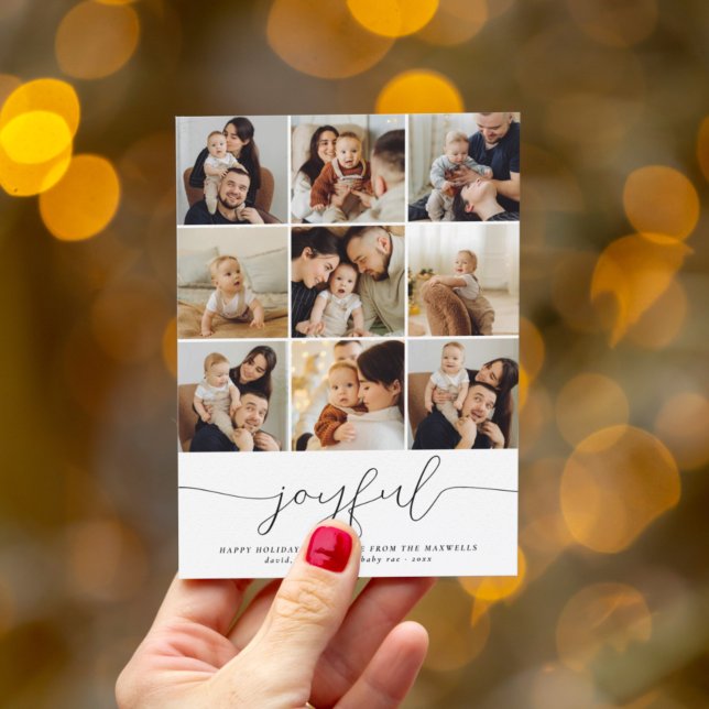 Papier Budget Joyful Christmas Photo Collage vacances (Créateur téléchargé)