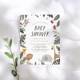 Papier Budget Jungle Animaux Histoire Livre Baby shower G