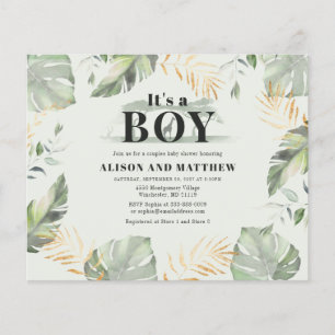 Papier Budget Jungle Safari Baby shower Boys Invitation