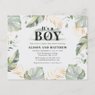 Papier Budget Jungle Safari Baby shower Boys Invitation
