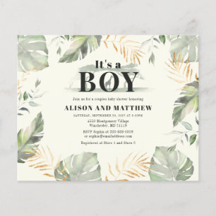 Papier Budget Jungle Safari Baby shower Boys Invitation