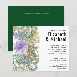 Papier Budget Lavande violette Floral Mariage