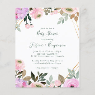 Papier Budget Lavender Baby shower floral rose