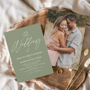 Papier Budget Le Mariage de Sage Green Typographie