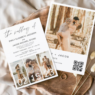 Papier Budget Le Mariage du code QR minimaliste