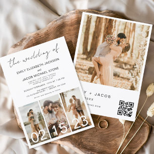 Papier Budget Le Mariage du code QR minimaliste