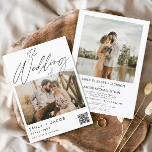 Papier Budget Le Mariage du code QR Photo moderne