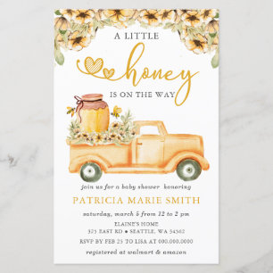 Papier Budget Le Miel Est Sur Le Chemin Du Baby shower Ho