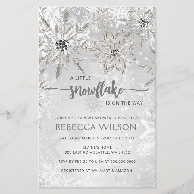 Papier Budget Le petit flocon de neige est sur le chemin  (Devant)