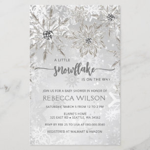 Papier Budget Le petit flocon de neige est sur le chemin