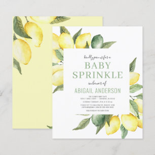 Papier Budget Lemon Moderne Baby Sprinkl Invitation