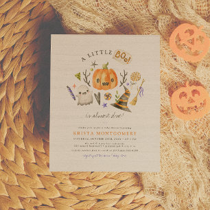 Papier Budget Little Boo Halloween Citrouille Baby shower