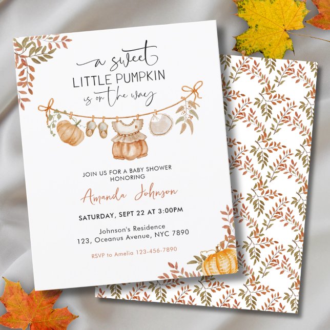 Papier Budget Little Citrouille est sur le chemin Baby sh (Créateur téléchargé)