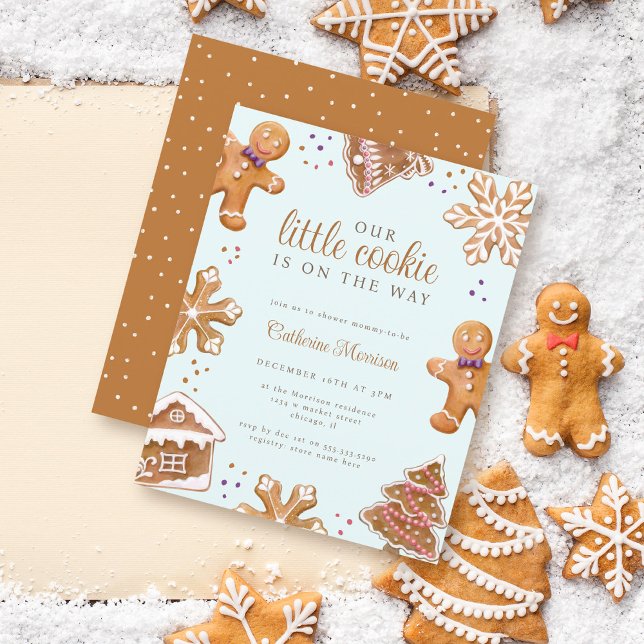 Papier Budget Little Cookie Baby shower de Noël d'hiver (Créateur téléchargé)