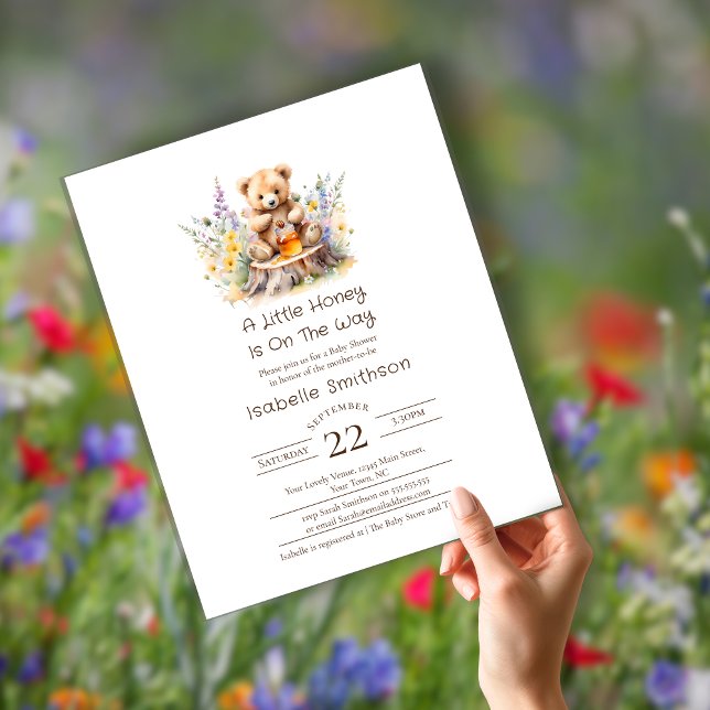 Papier Budget Little Honey Sur Le Chemin Baby shower Tedd (Créateur téléchargé)