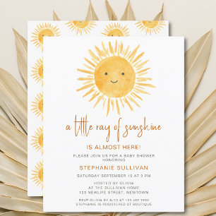 Papier Budget Little Ray of Sunshine Baby shower Invitati
