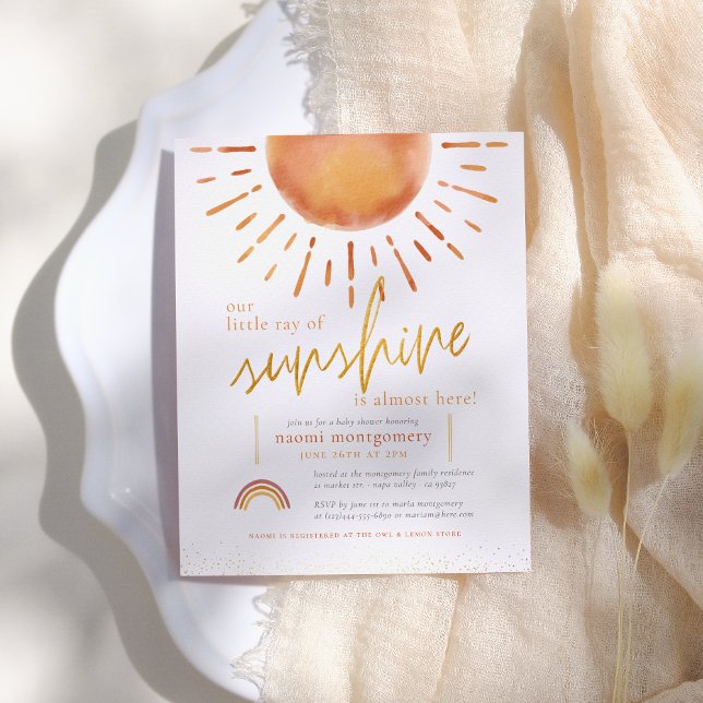 Papier Budget Little Ray of Sunshine Boho Baby shower (Créateur téléchargé)