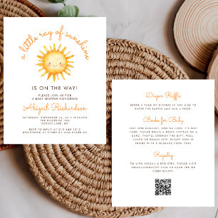 Papier Budget Little Ray of Sunshine Code QR Baby Shower